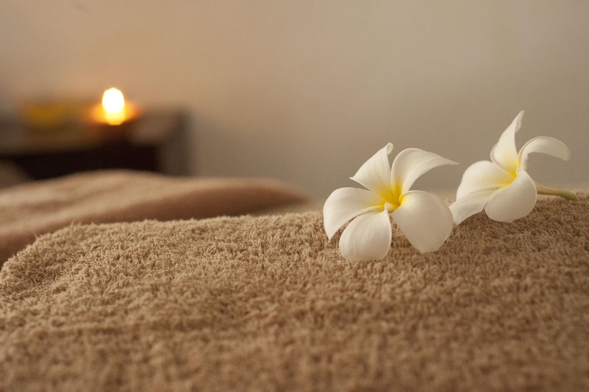 Massage salon fleur blanche